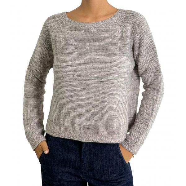 Maglione girocollo misto cashmere 